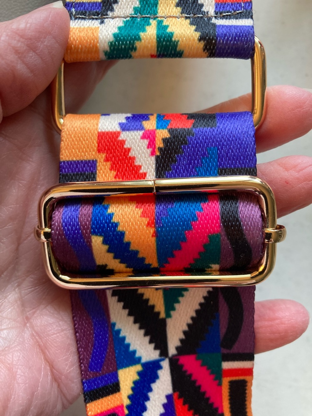 NWOT Mersi Vegan Leather Shoulder Bag with Colorful Strap - Picture 14 of 14
